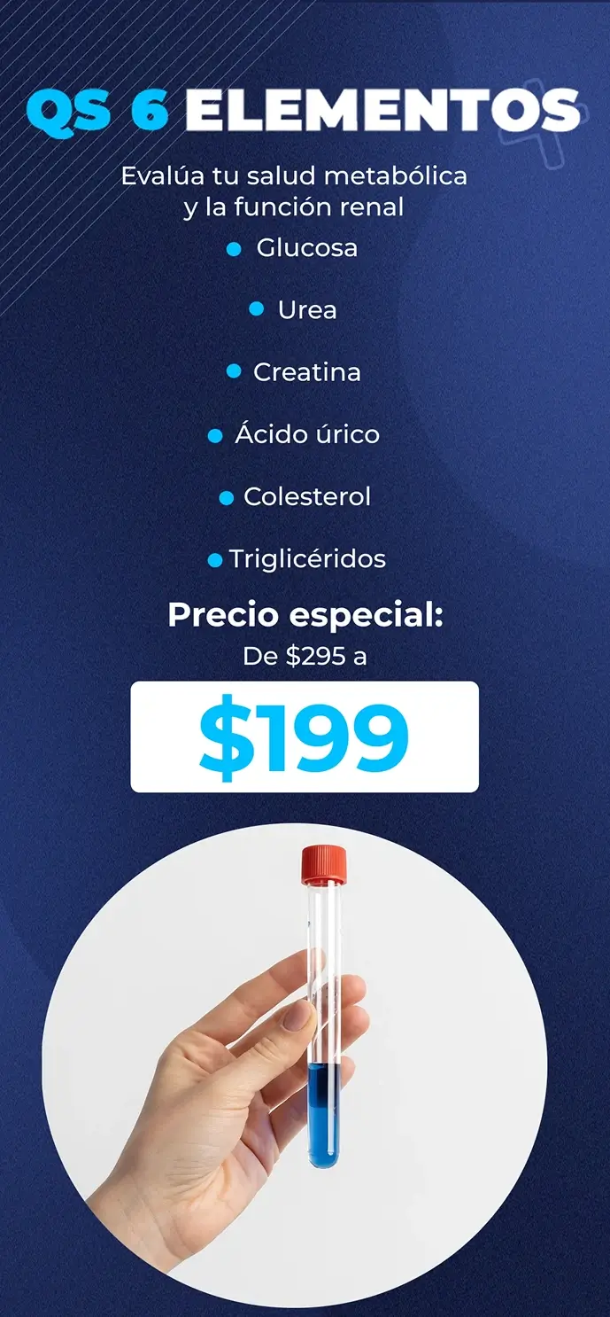 Química Sanguínea de 6 elementos, precio especial $199